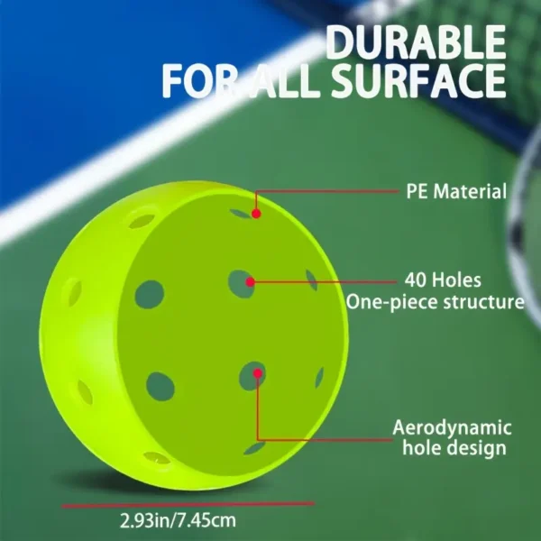 2eeb09c3-b75b-4a28-80a0-8ee9e912a787.webp X ACE 40 PRO Pickleballs Crack Resistant & High Visibility