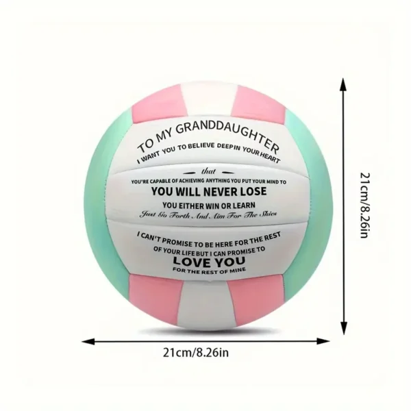 Inspirational Volleyball with Pump for Granddaughter