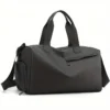 Black Fitness Bag with Shoe Compartment